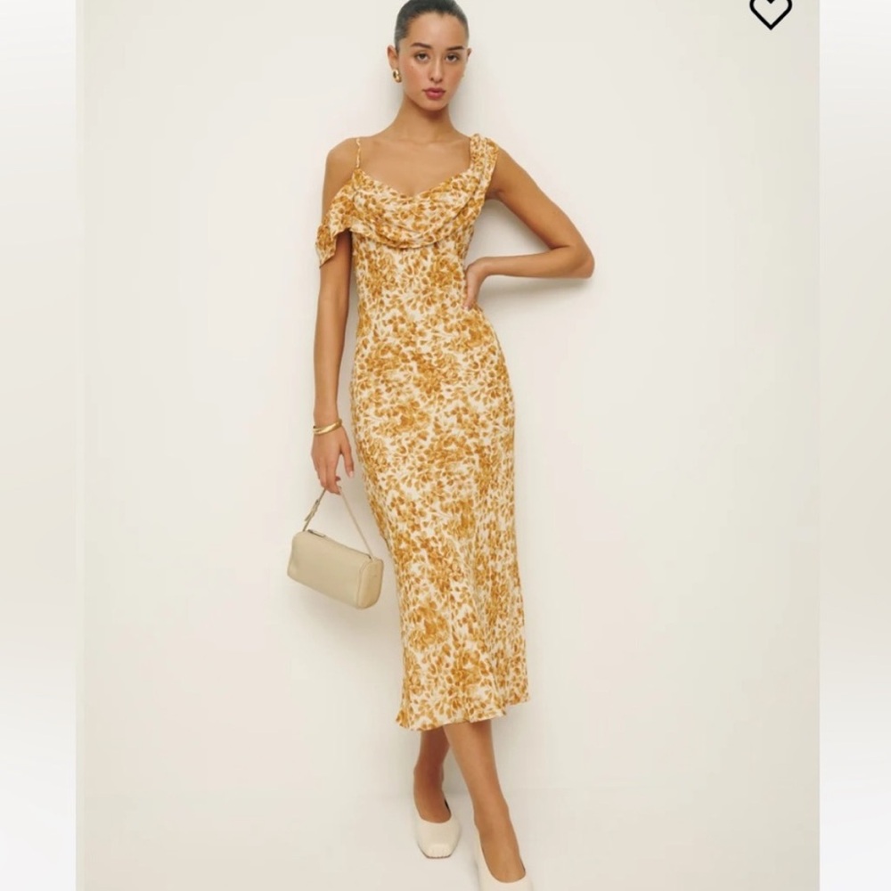 Reformation Reya Dress in Goldfinch size 8